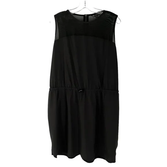 athleta mesh dress Athleta Sol Dark Gray Sleeveless Featherweight Stretch Mesh Inset Dress 16